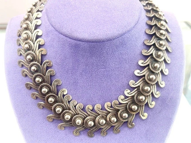 Vintage Georg Jenson Sterling Silver Necklace 163.00 Grams