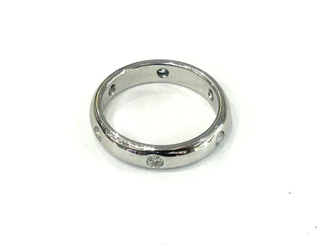 Cartier 18K White Gold Stella 6 Diamond Band Ring 0.25 Carats