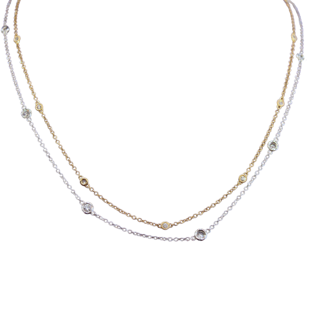 18k White Gold Diamond by the yard 0.56Cts