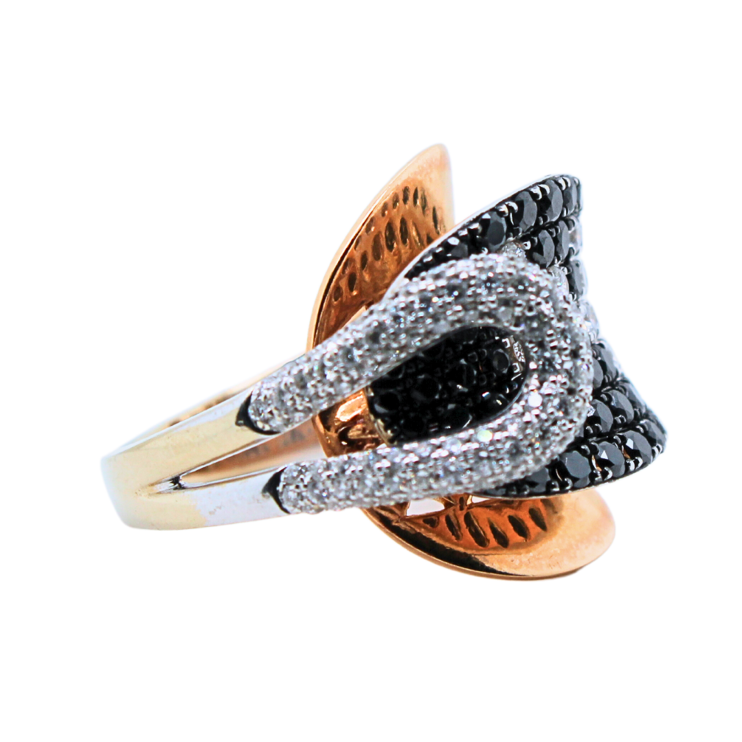 18k Rose and White Gold Fashion Ring