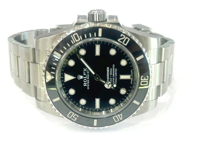 Rolex Stainless Steel Submariner No Date Black Ceramic 40MM 114080