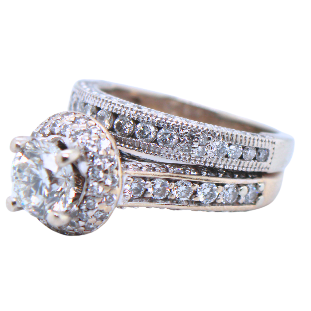 18k White Gold Diamond Ring 2.46CTW