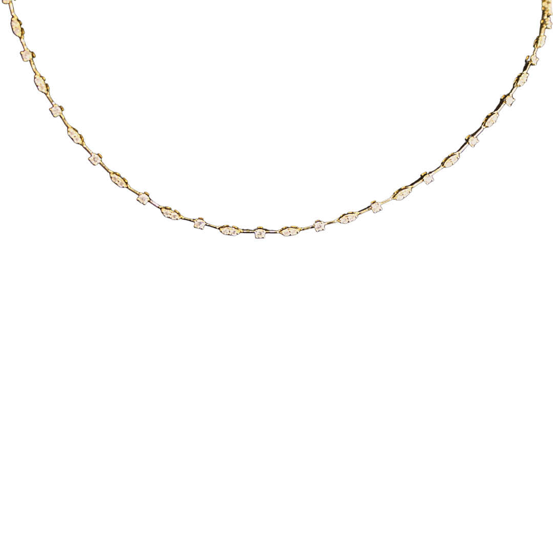 18k Yellow Gold Diamond Necklace