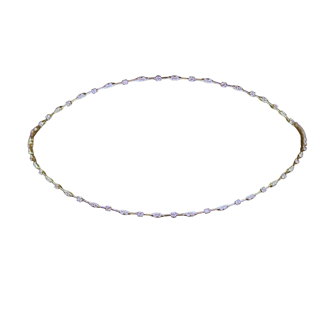 18k Yellow Gold Diamond Necklace