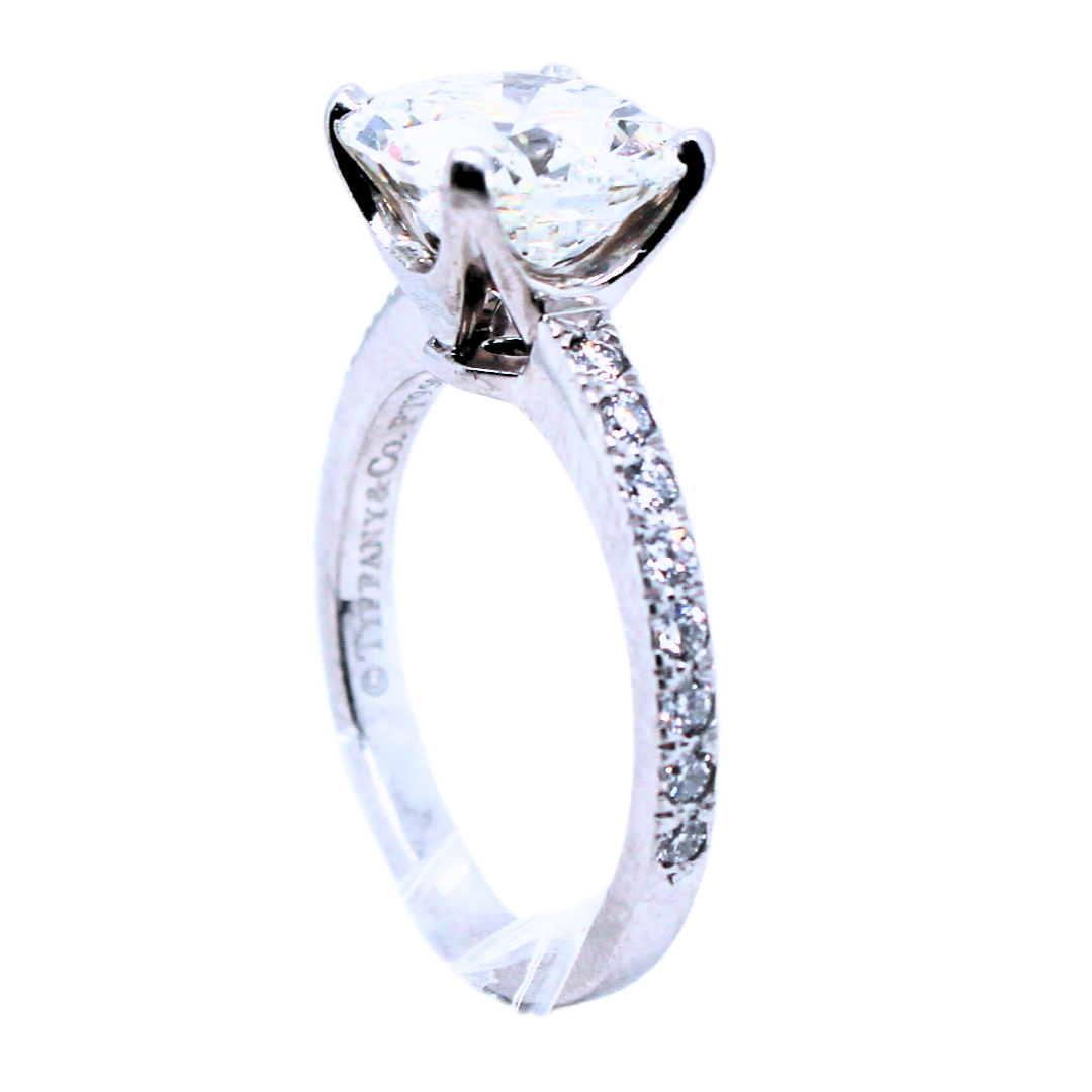 Tiffany & Co. Platinum Diamond Ring 2.05 Carats
