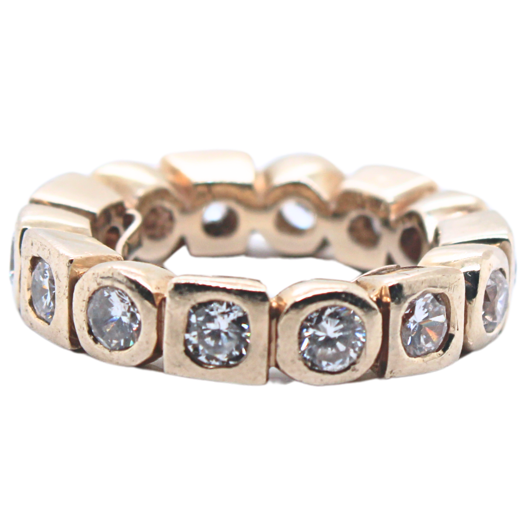 14K WHITE GOLD AND ROSE GOLD ETERNITY BAND 2.80CTS