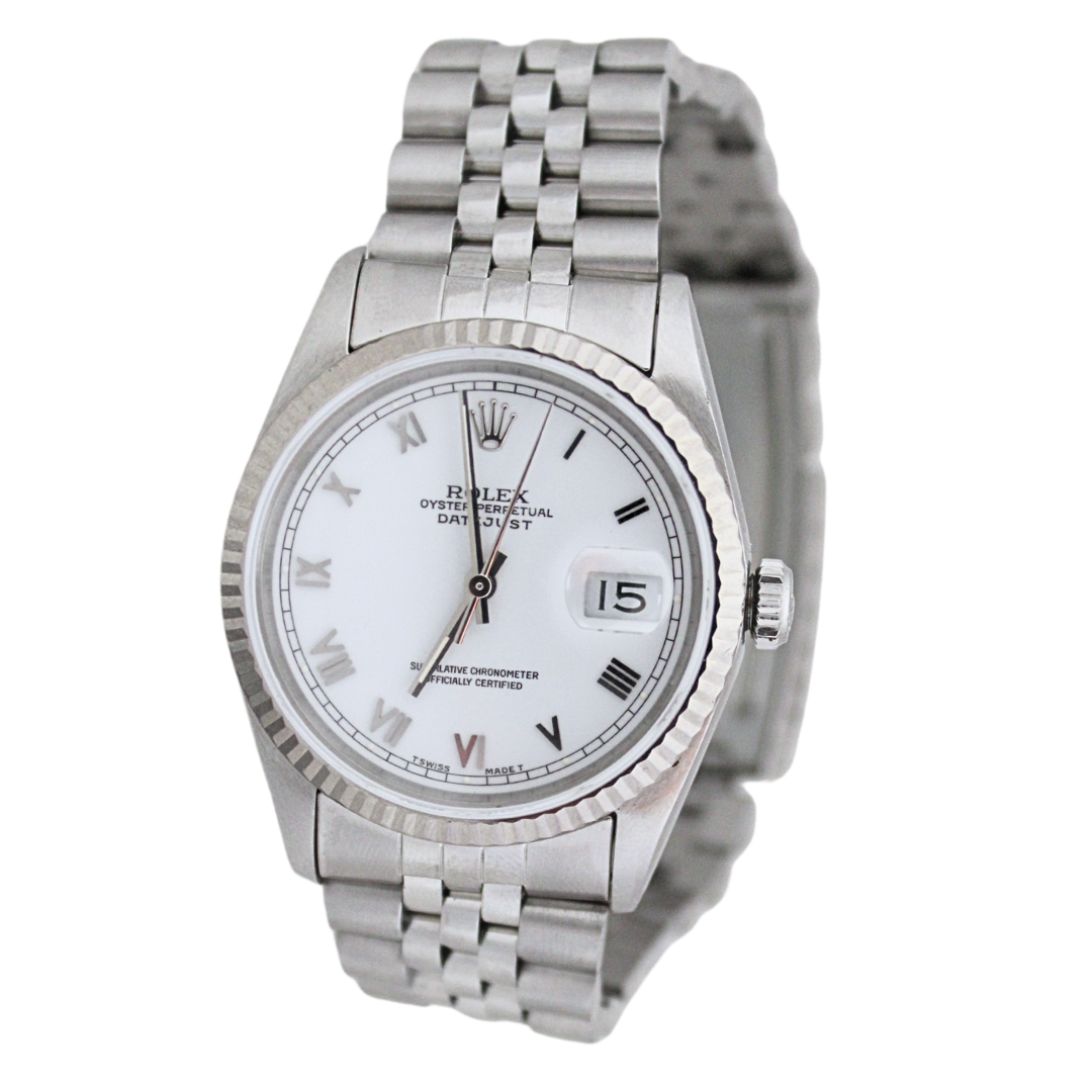 Rolex Datejust 36MM White Face Jubilee Bracelet