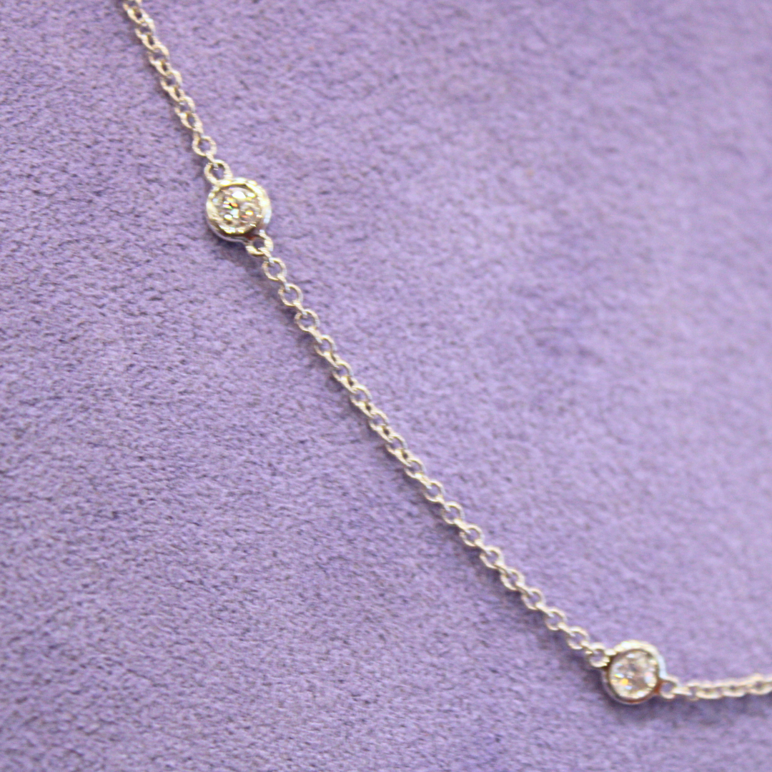 18k White Gold Diamond by the yard 0.56Cts