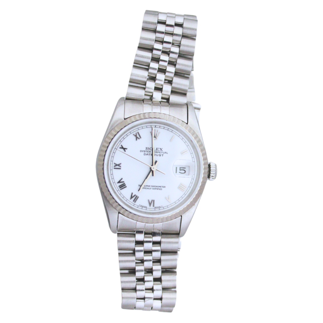 Rolex Datejust 36MM White Face Jubilee Bracelet
