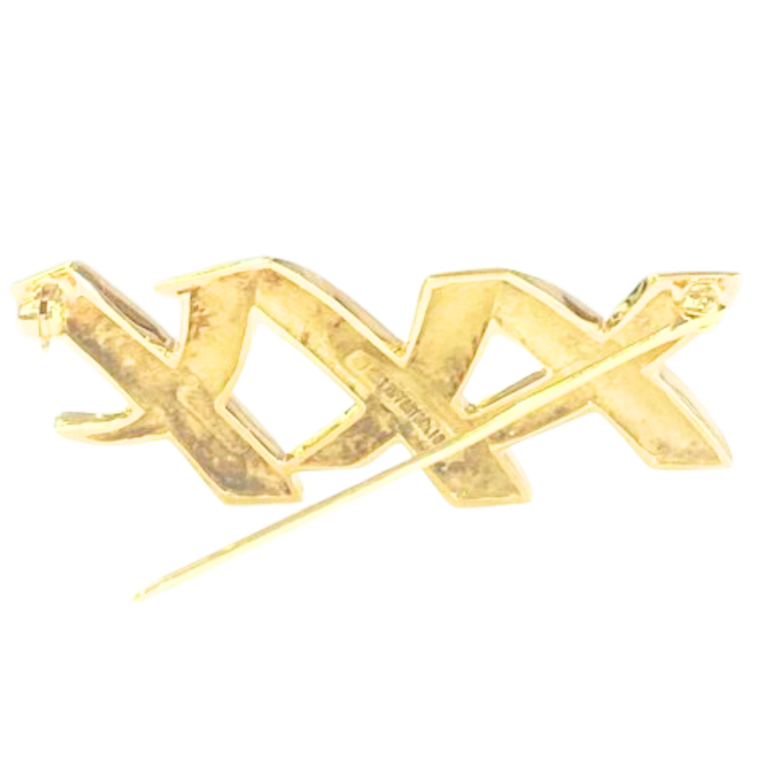 Tiffany & Co. 1983 Paloma Picasso Triple X Kisses Brooch Pin 11.40 Grams