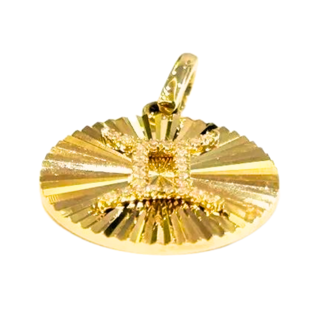 14K Yellow Gold Zodiac Diamond Charm Pendants 0.09 To 0.13 Carats