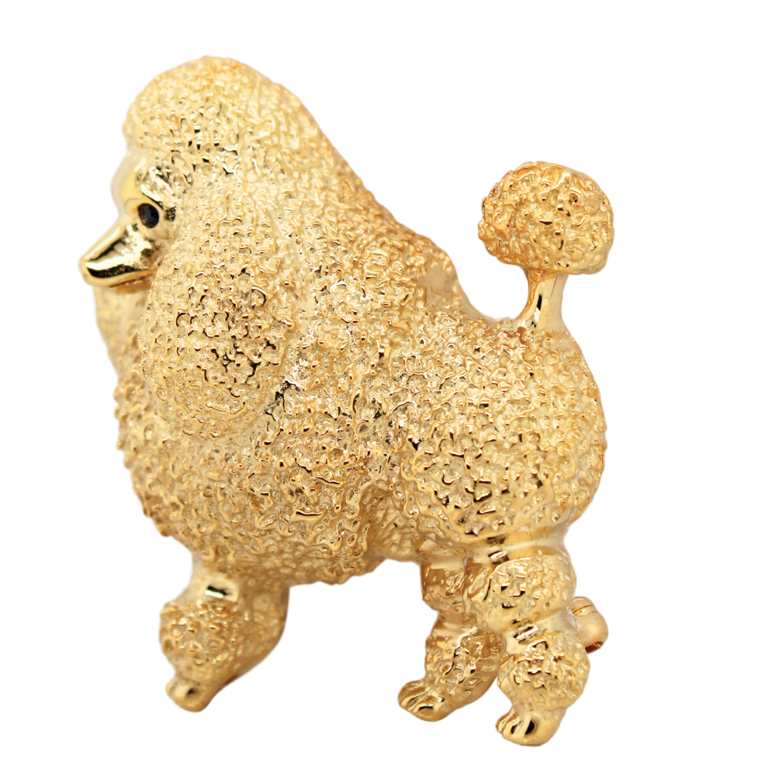 Tiffany and Co. 18k Yellow Gold Poodle Pin/Brooch