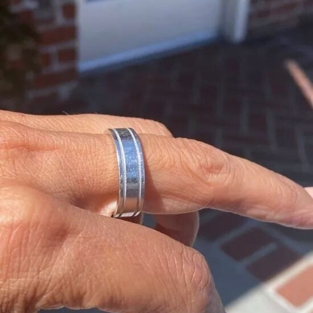 Tiffany & Company Platinum Double Milgrain Ring