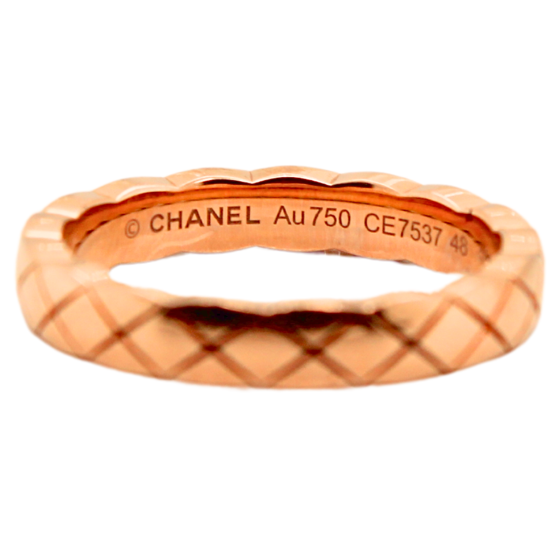Chanel Coco Ring 18k Rose Gold Band