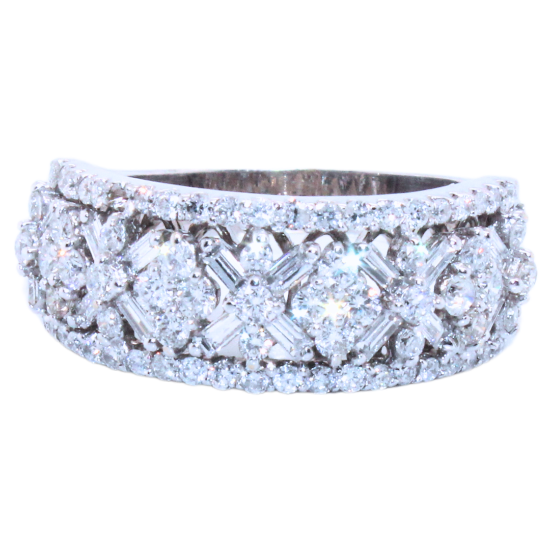 18k White Gold Diamond Ring 1.25CTW