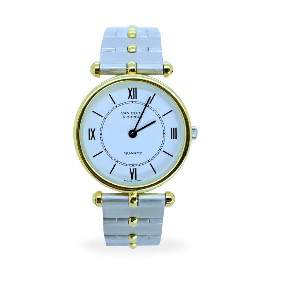 Van Cleef & Arpels Steel & 18K Yellow Gold Plated La Collection 29mm Watch