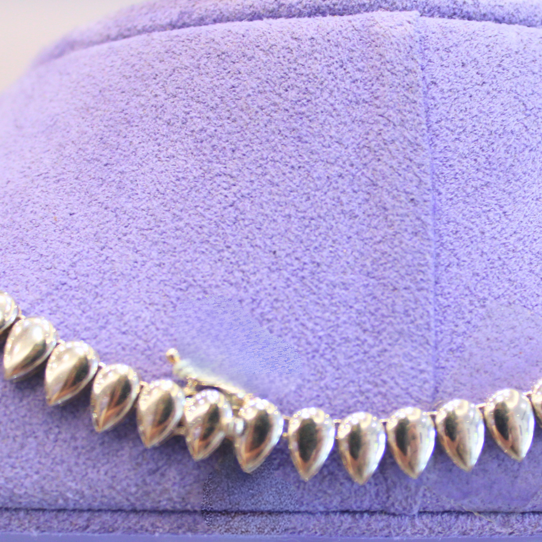 Platinum Pear Shape Diamond Tennis Necklace 20.34Cts