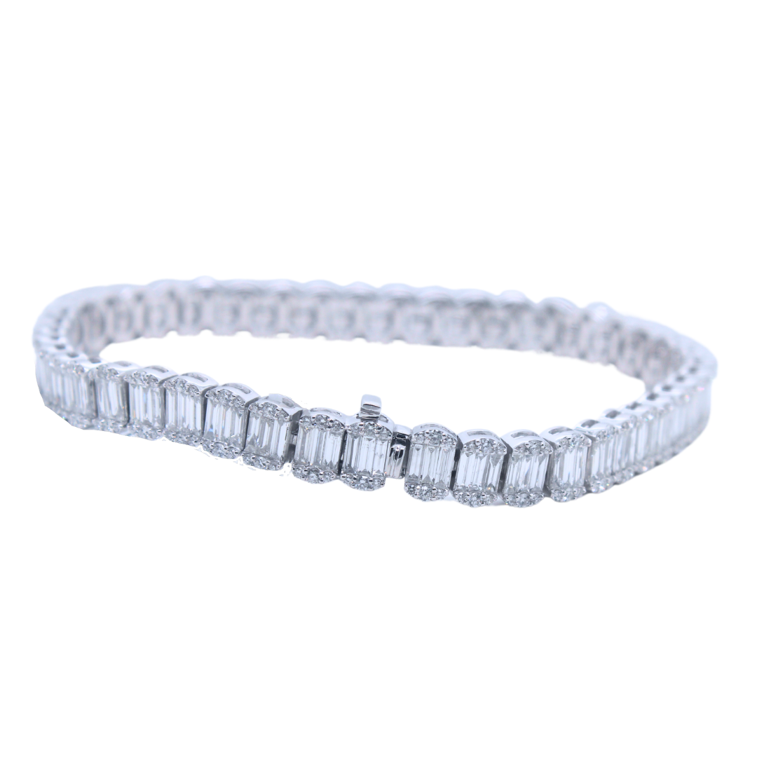 18k White Gold Tennis Bracelet