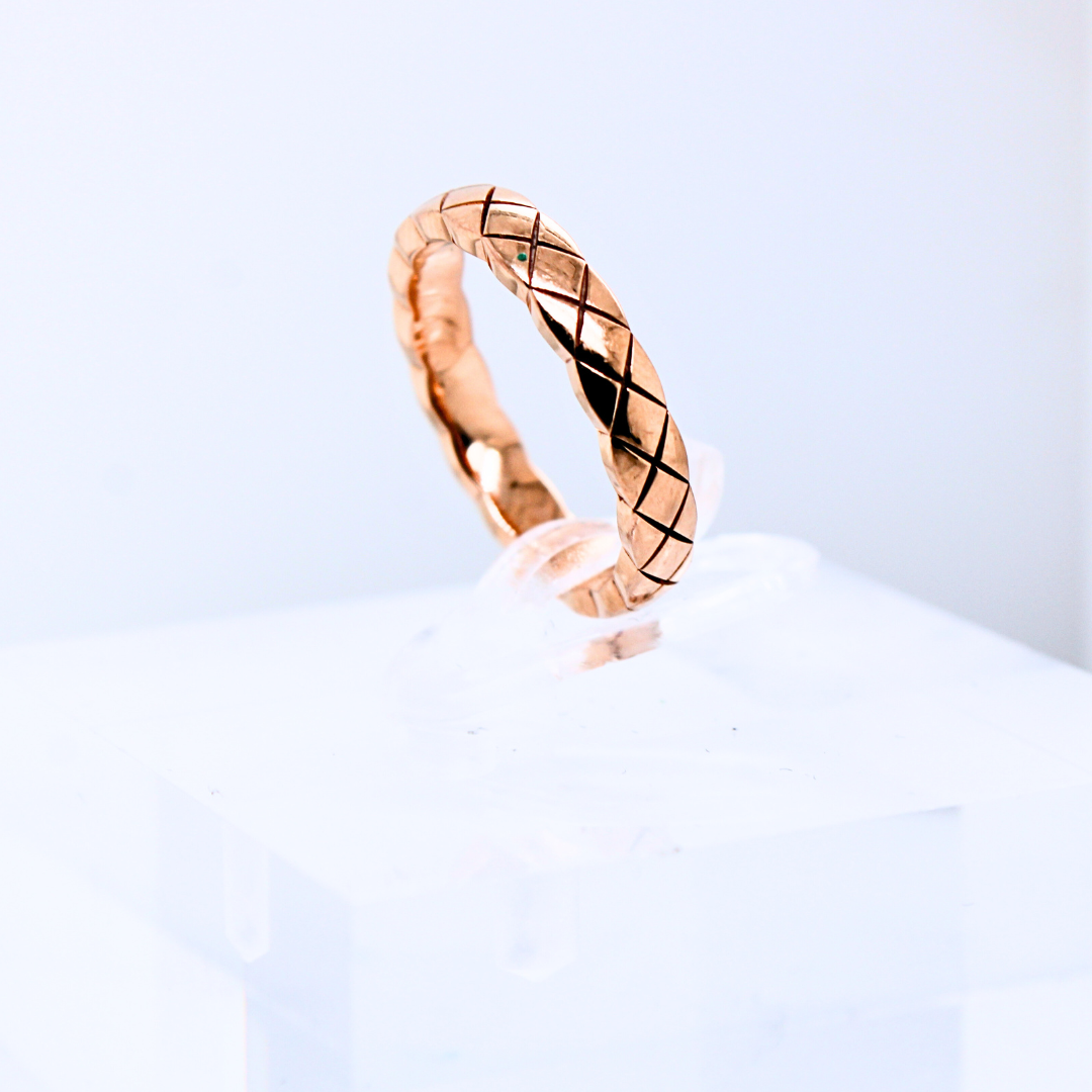 Chanel Coco Ring 18k Rose Gold Band