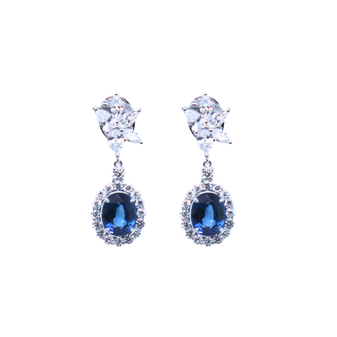 BELLINI GIOIELLI SAPPHIRE DIAMOND EARRINGS