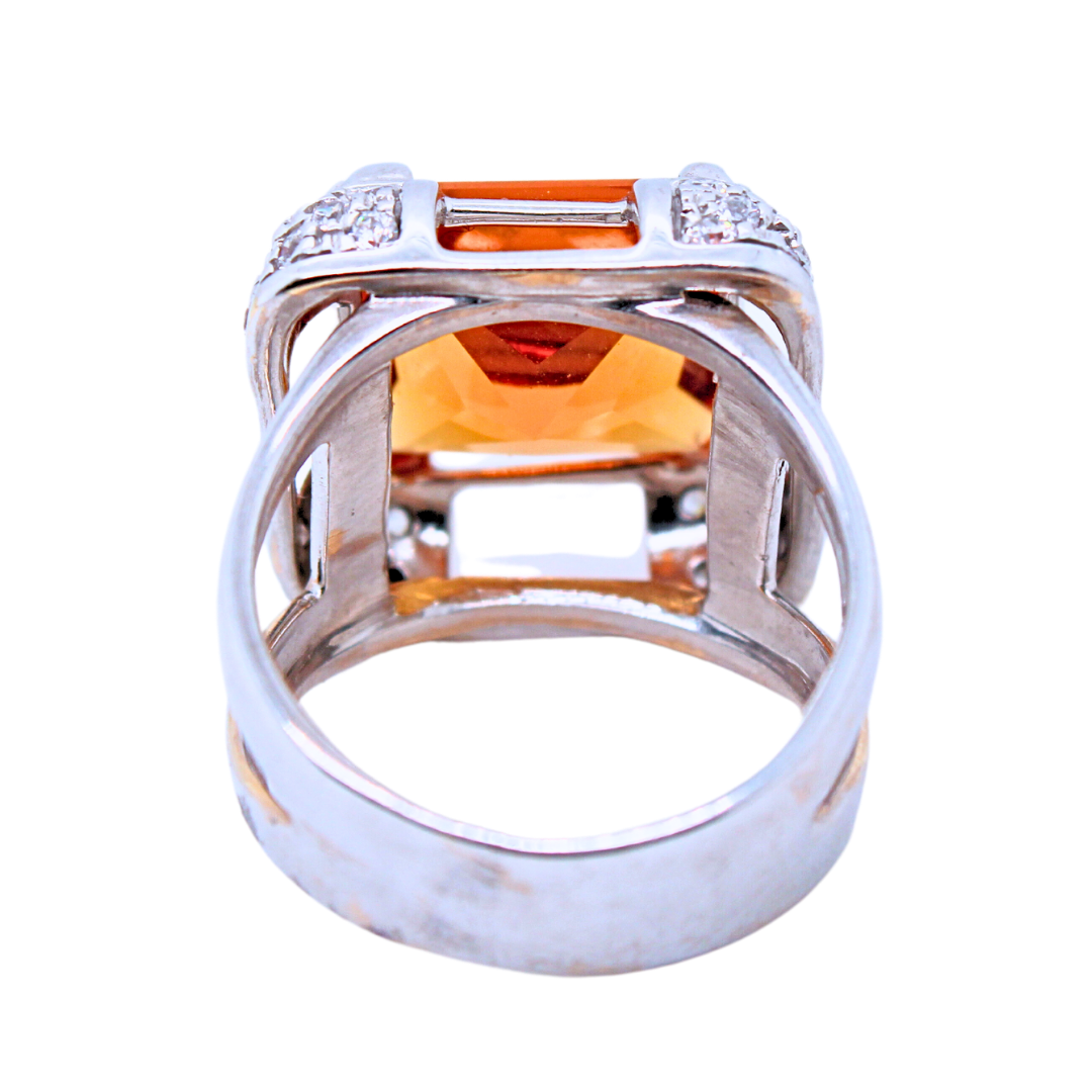 18k White Gold Citrine Ring