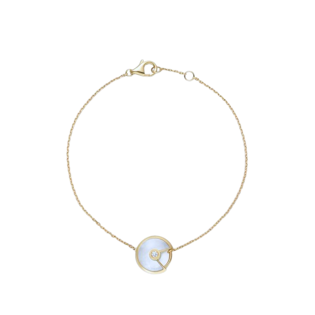 Cartier Amulette Bracelet White Mother of Pearl XS