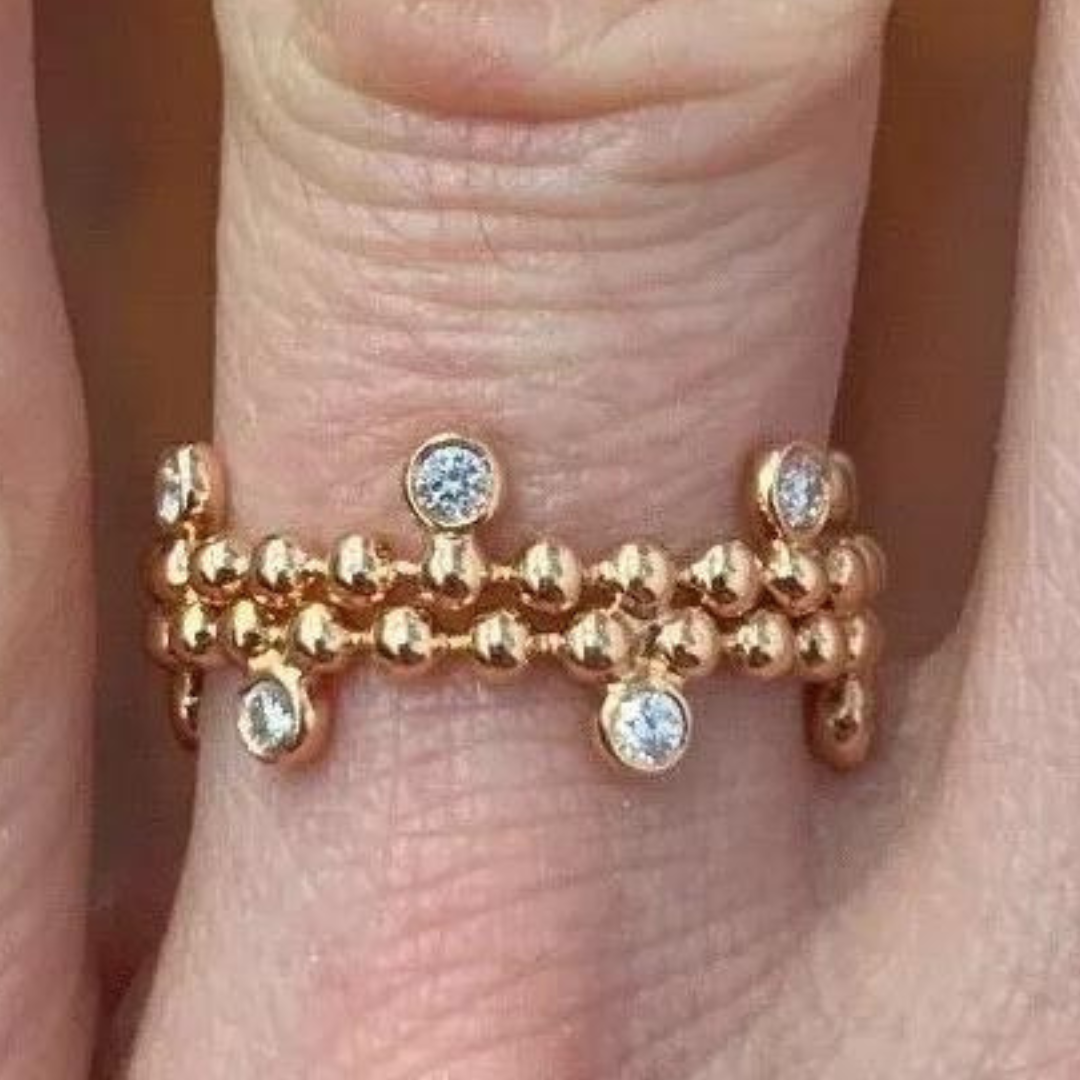 18k Rose Gold & Diamond Eternity Band 0.20 Cts.
