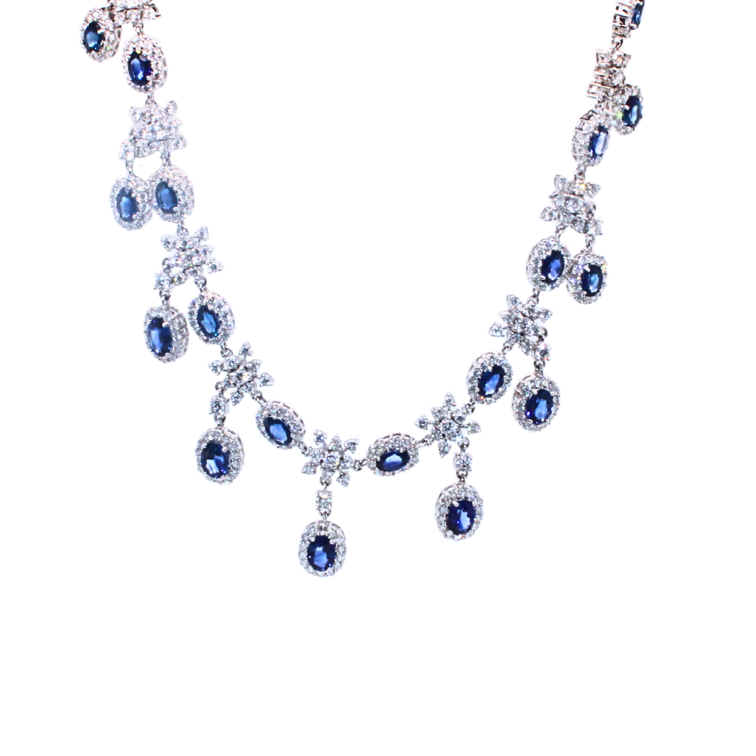 Sapphire Diamond Necklace
