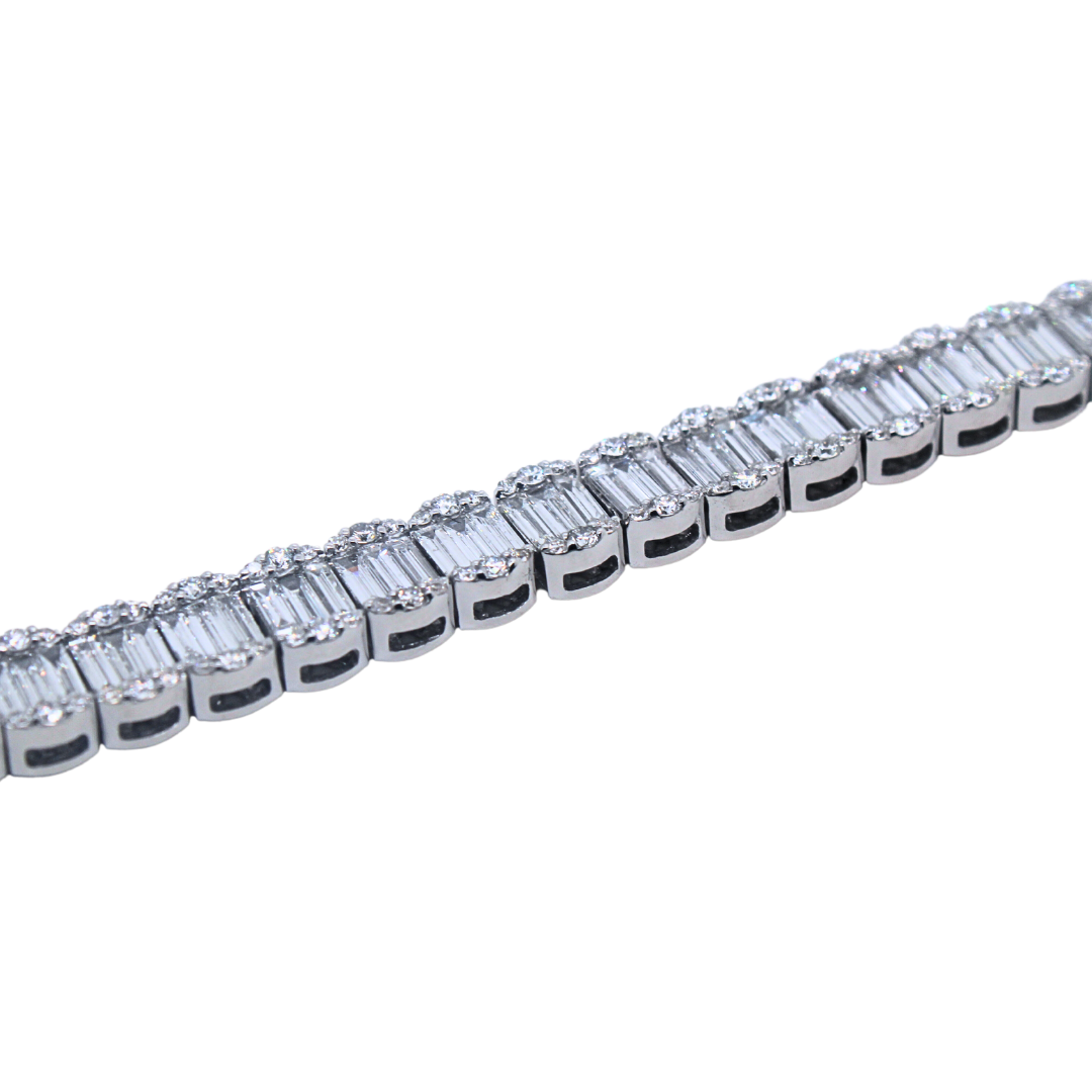 18k White Gold Tennis Bracelet