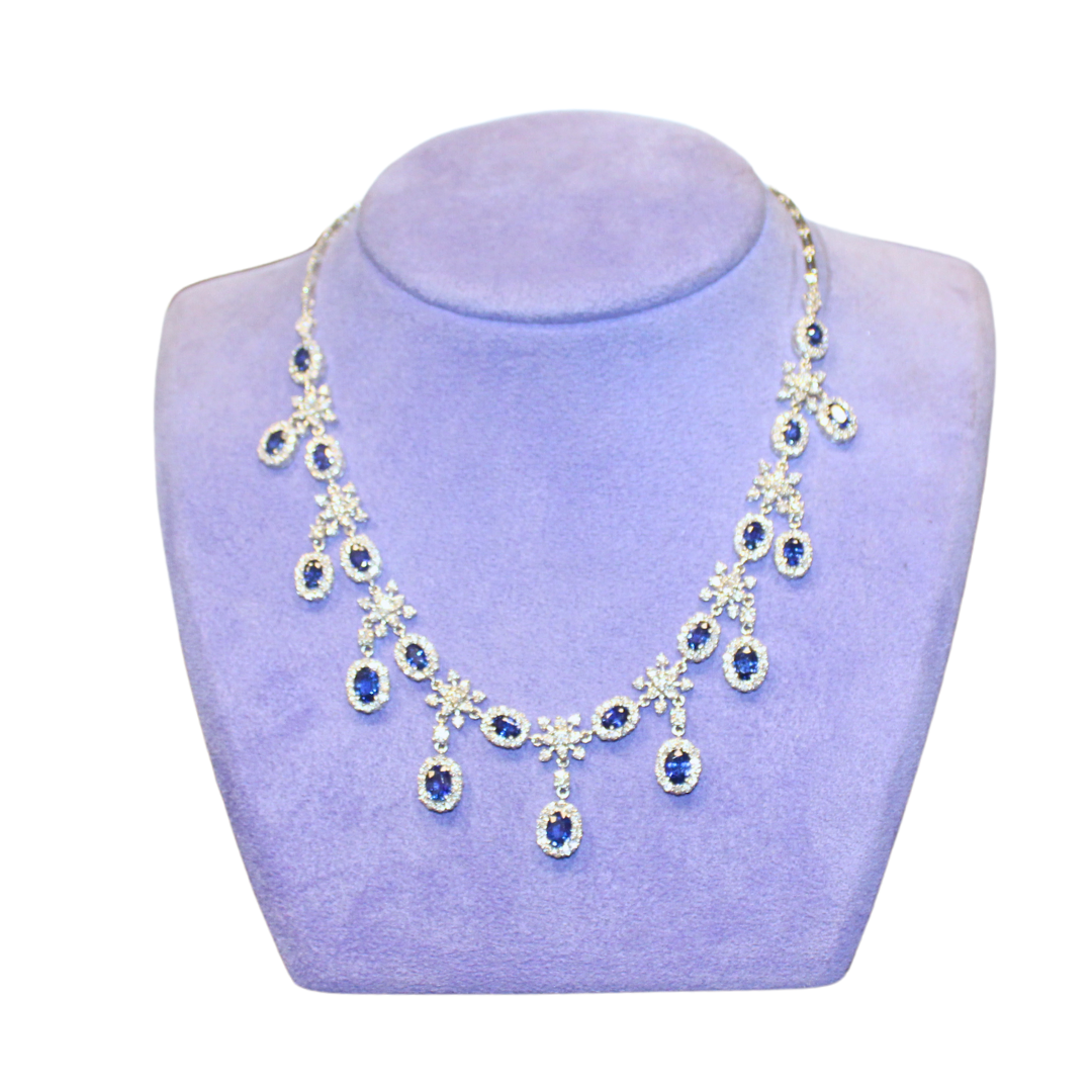 Sapphire Diamond Necklace