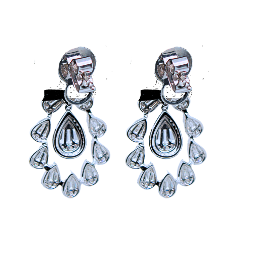 18K White Gold Diamond Earrings