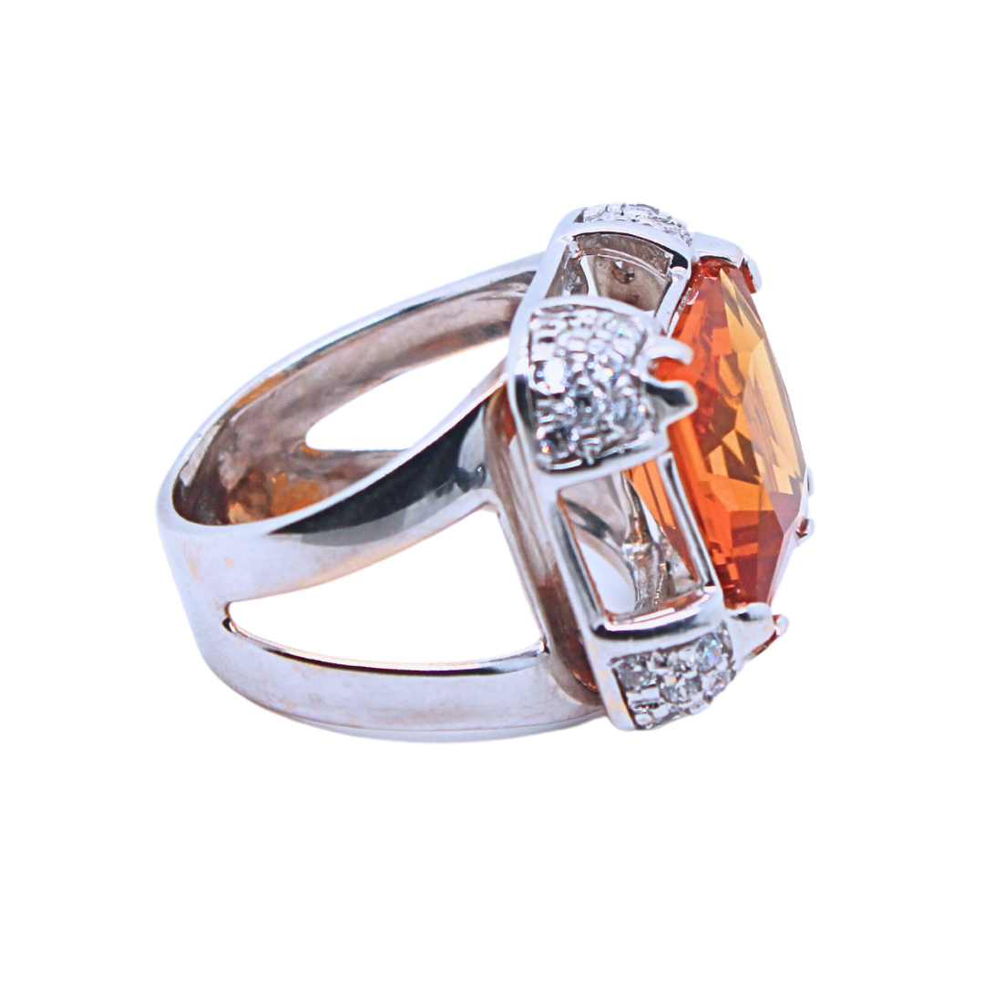 18k White Gold Citrine Ring