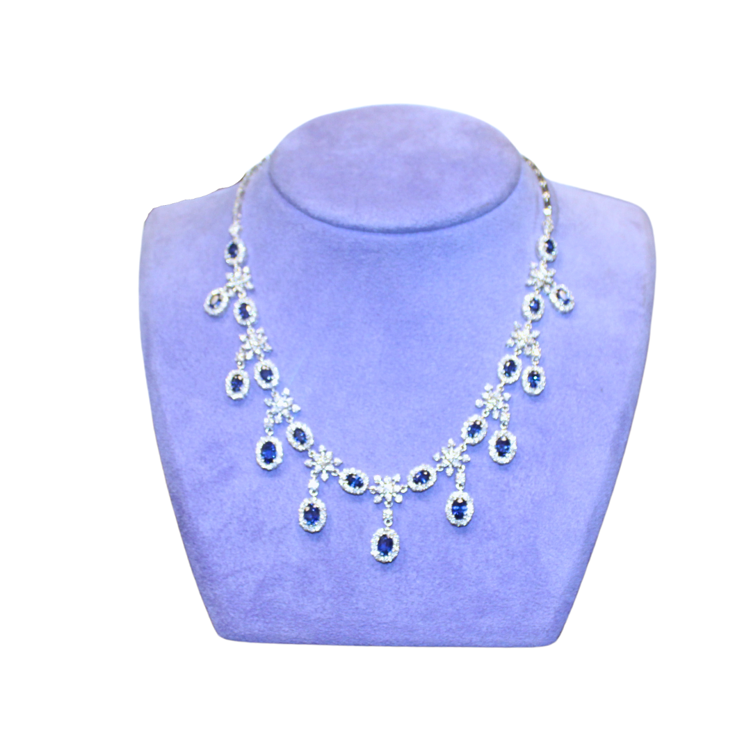 Sapphire Diamond Necklace