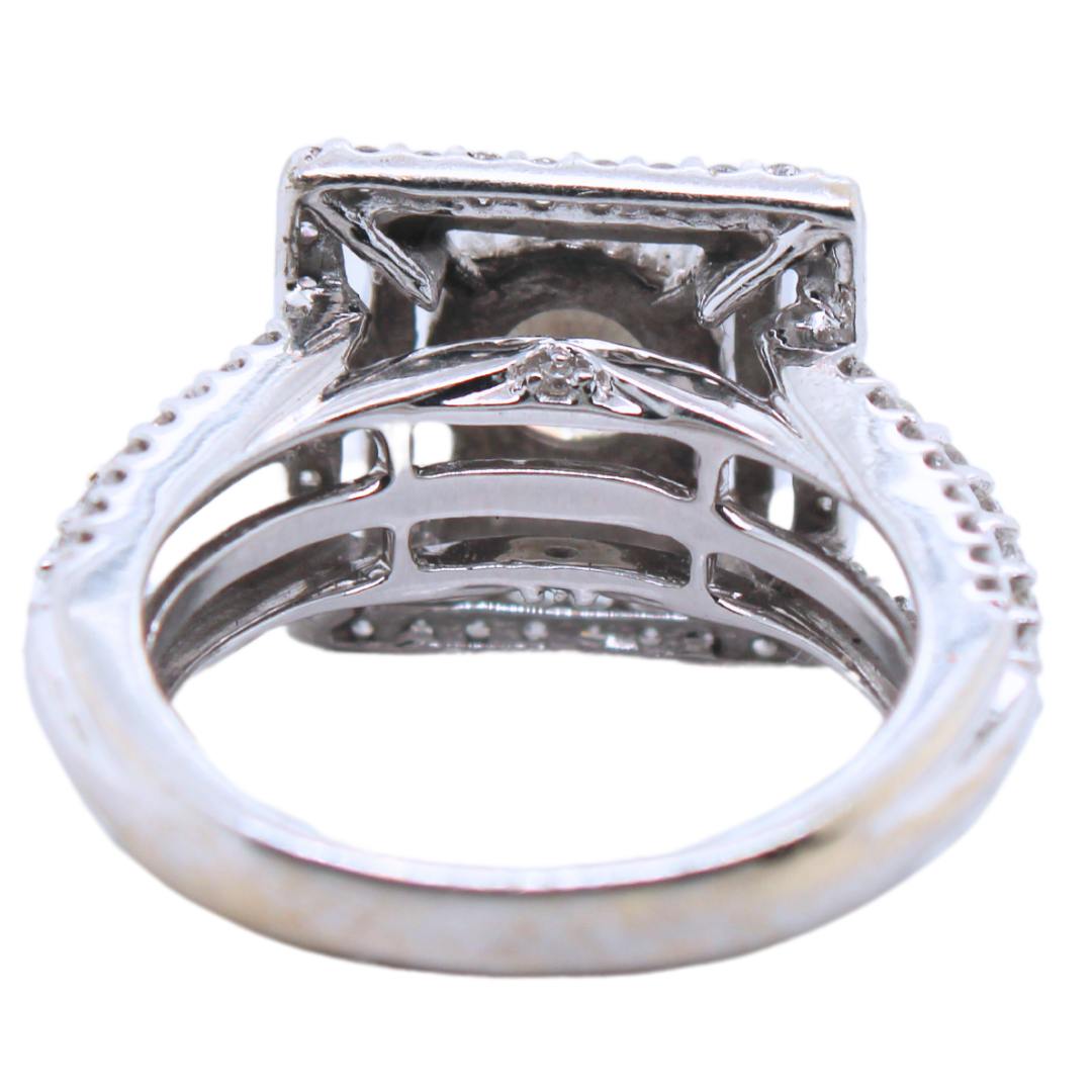 14k White Gold Diamond Ring with EGL Certificate 1.5CTW