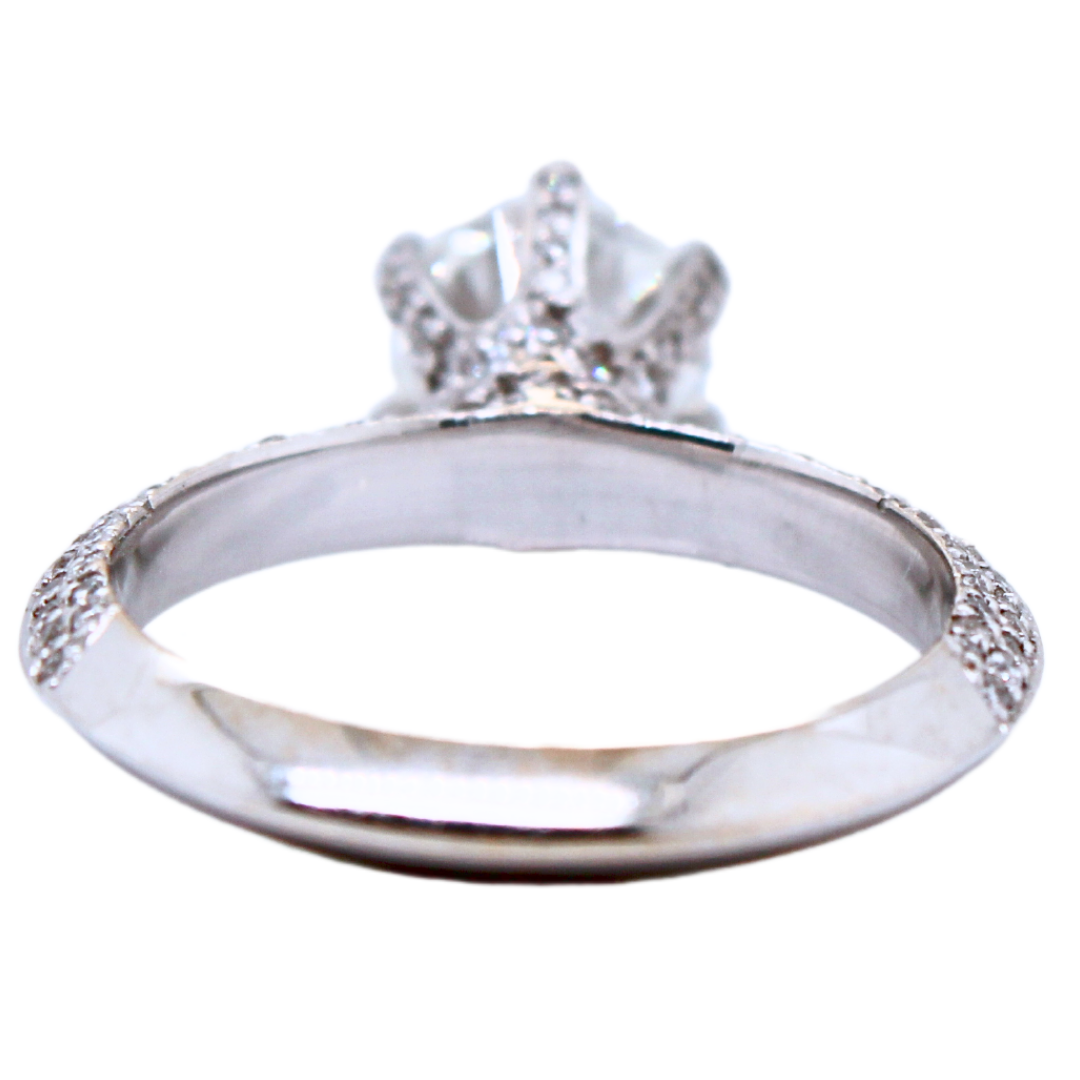 18KWG Diaamond Engagement Ring 1.01Cts w/GIA