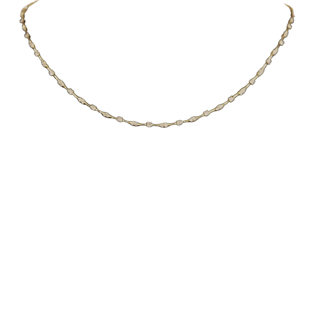 18k Yellow Gold Diamond Necklace