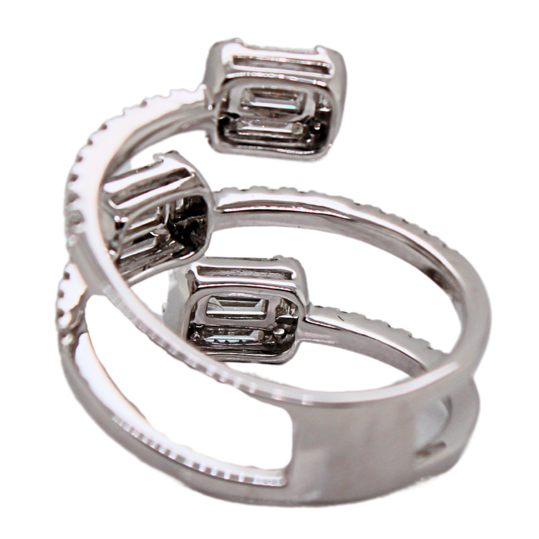 18k White Gold Diamond Fashion Ring 1.12Ctw