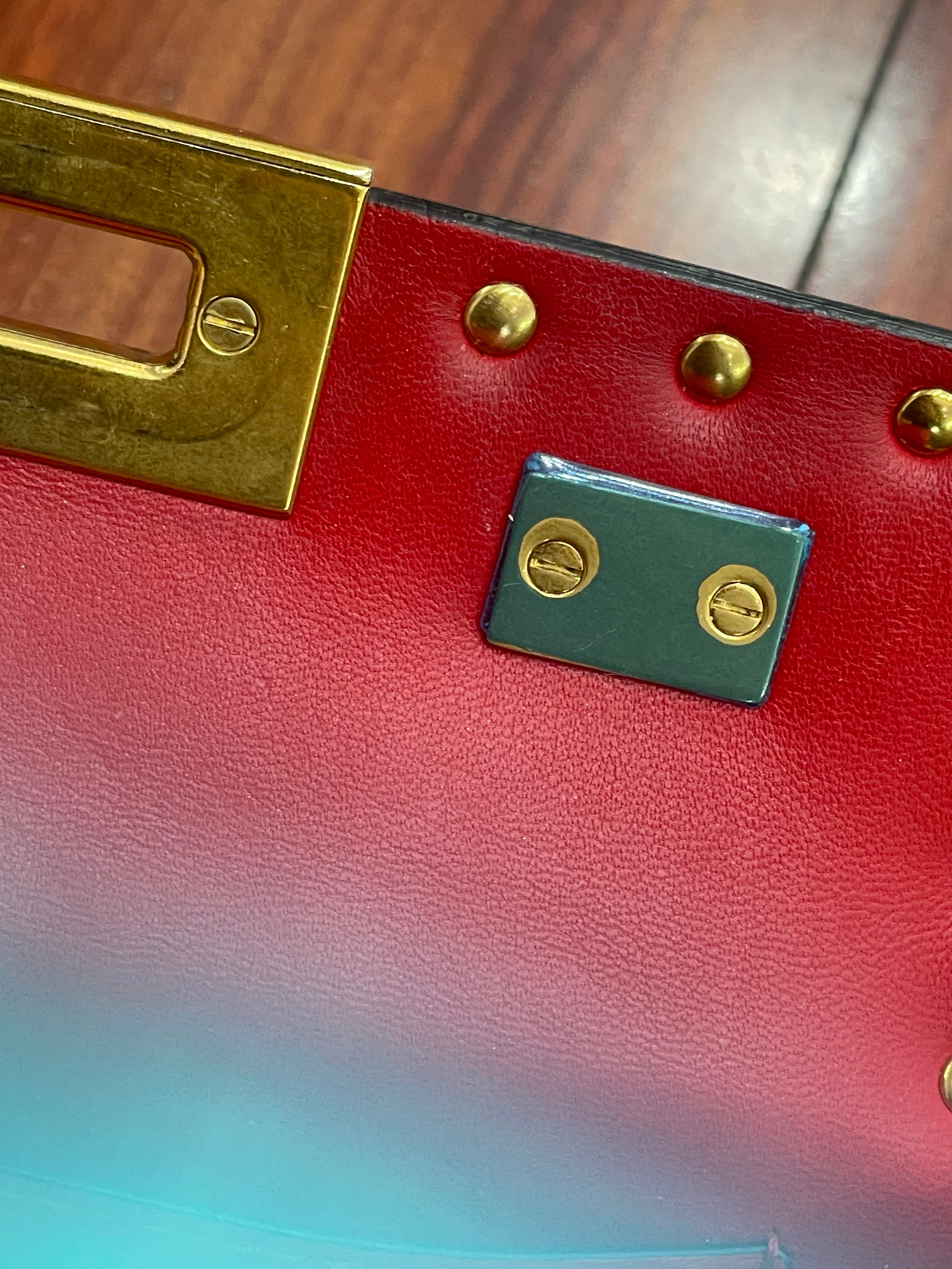 Valentino Off White Leather Rockstud Alcove Top Handle Bag With Strap