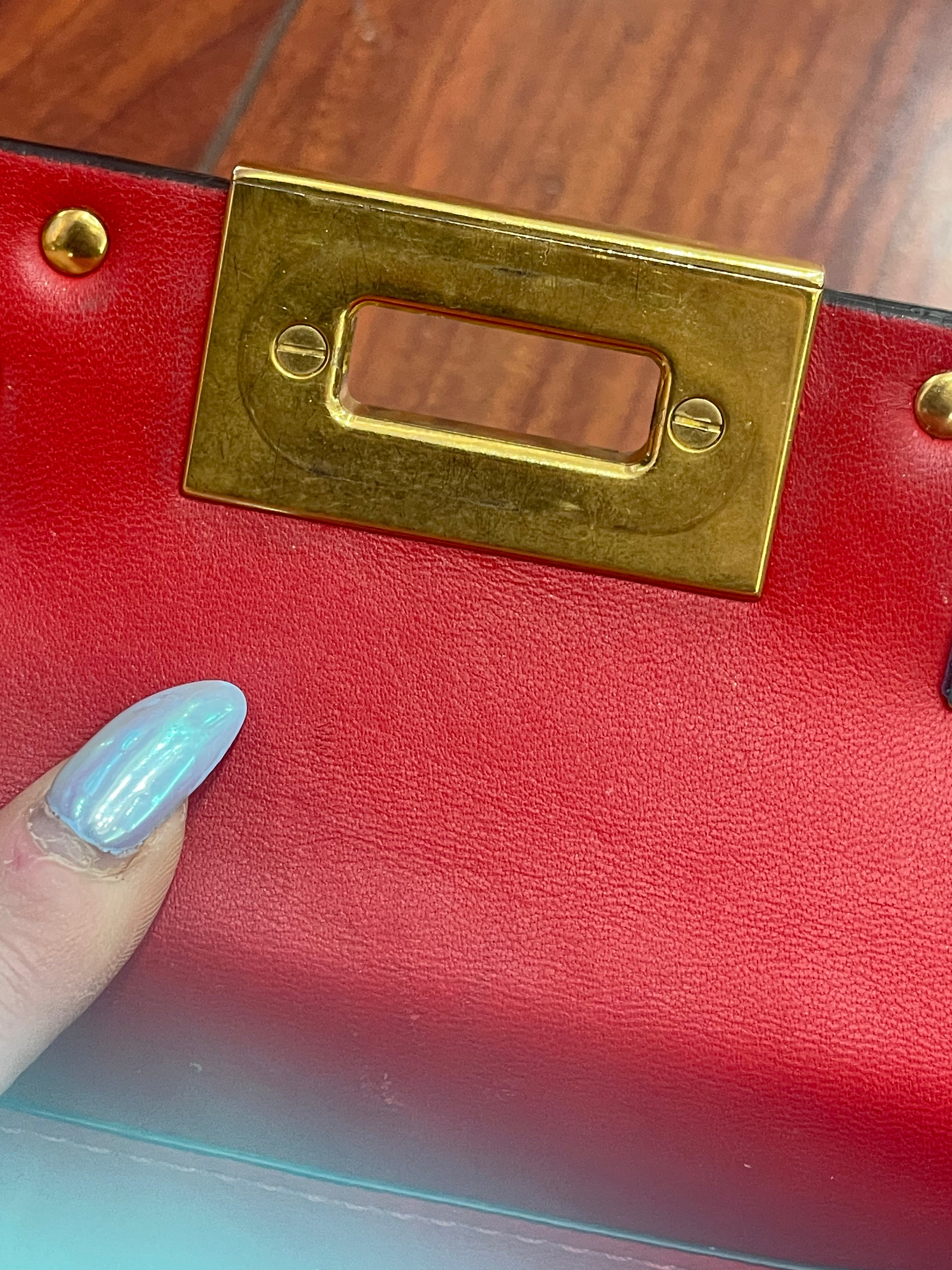 Valentino Off White Leather Rockstud Alcove Top Handle Bag With Strap