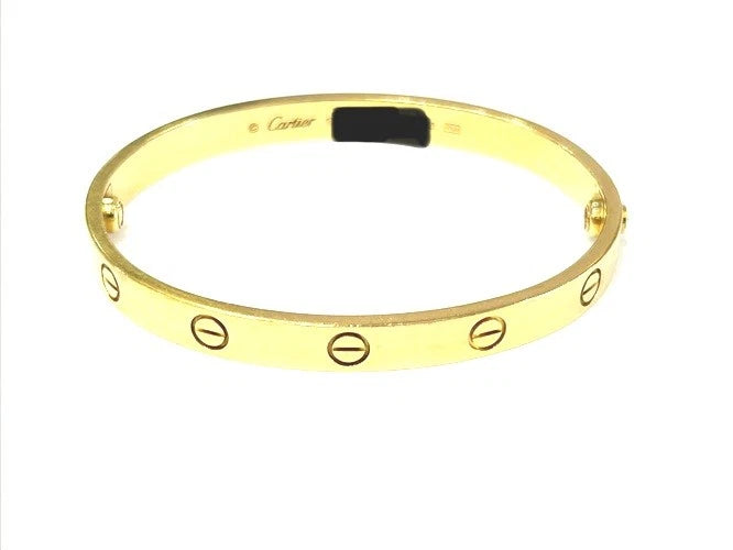 Cartier 18K Yellow Gold Love Bracelet Size 17 Box & Papers 31.59 Grams