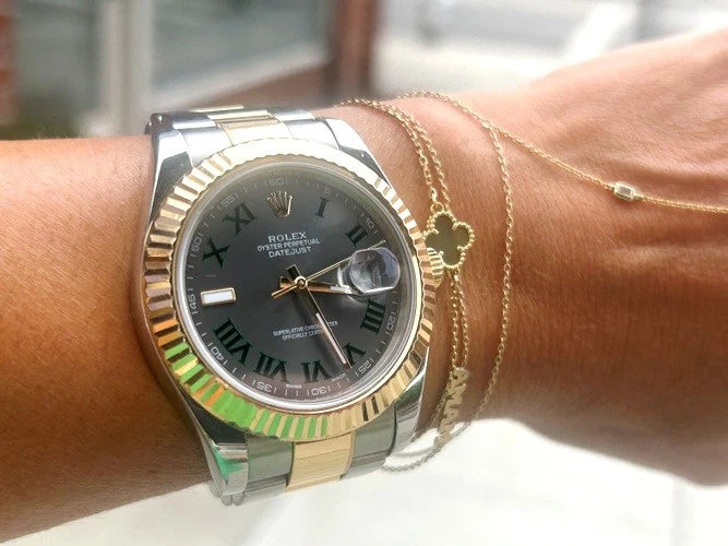 Rolex Stainless Steel/18K Yellow Gold Datejust II 41MM Wimbledon Dial 116333