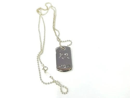 Tiffany & Co. Sterling Silver Tiffany 1837 Makers ID Tag Pendant Necklace W B&P