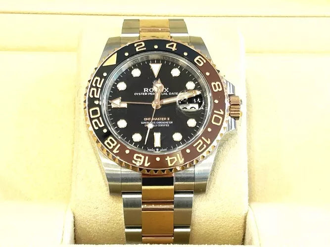 Rolex 18K Rosegold/Stainless Steel GMT-Master II Rootbeer 40MM B&P 126711CHNR