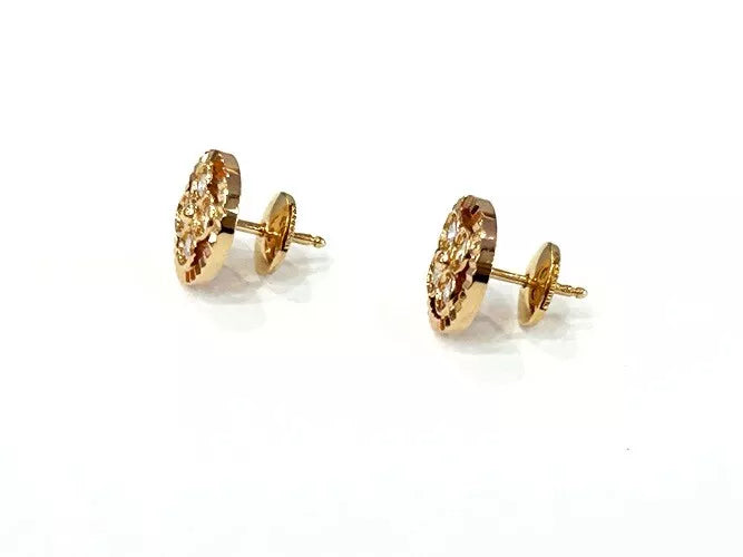 Louis Vuitton 18K Rose Gold Sun Blossom Diamond Earrings 0.40 CTW