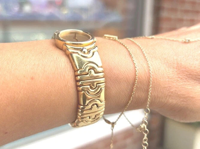 Bvlgari 18K Yellow Gold Parentesi 20MM Watch BJ 01