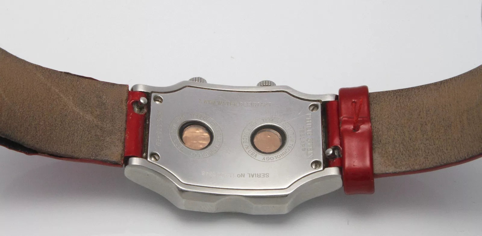 Authentic Estate Philip Stein Women' Large Teslar Diamond Watch Box Extra Bands