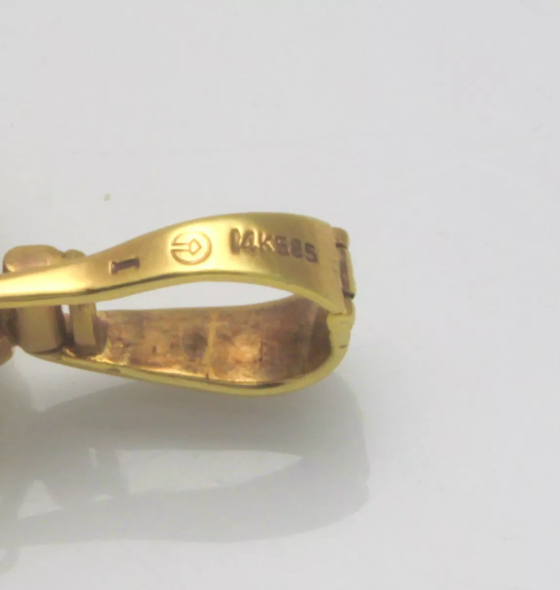 Estate Well Made 30mm Blue Topaz Diamond Pendant in 14K Yellow Gold 28.9 gram