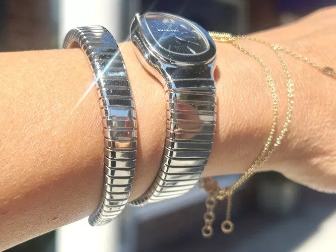 Bvlgari Stainless Steel Serpenti Tubogas Watch PO31338 with Pouch