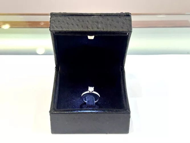 14K White Gold Diamond Engagement Ring 0.45 Carats W/ Diamond Certificate