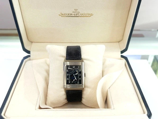 Jaeger-LeCoultre 18K White Gold Reverso Sun Moon Watch W/Box 270.3.63